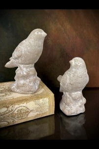 SET OF 2 CONCRETE BIRDS [901401]